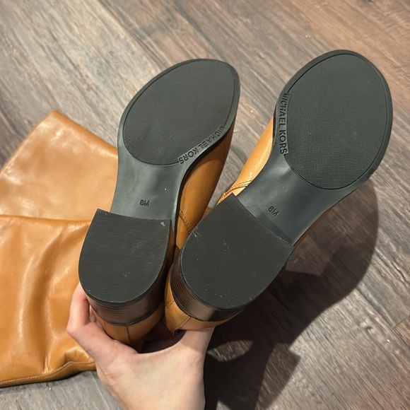 Michael Kors Genuine Leather Hamilton Riding Brown Leather Knee-High Boots - Picture 7 of 12